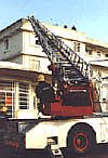 Manchester Fire Brigade - Turntable Ladder in action