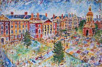 Trinity College Dublin painting by Ross Eccles, Manchester artist