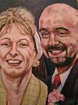 "The Wedding Couple", portrait by David Whitfield, Manchester portrait artist