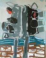 "Traffic Lights", painting by Manchester artist, Jackie Wagg