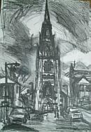 Jackie Wagg drawing of Edgeley Church, Stockport