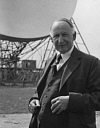 Sir Bernard Lovell at Jodrell Bank, photographed by Sefton Samuels
