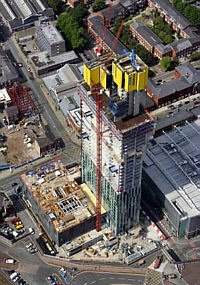Beetham Tower Manchester under Construction