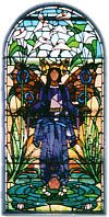 Victoria Baths - Stained Glass Window - the Angel of Purity