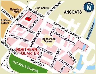 Manchester's Northern Quarter Map