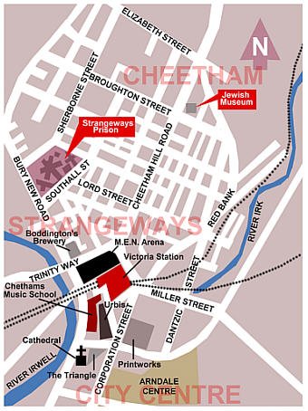 Street Plan of Strangeways and Cheetham Districts of Manchester